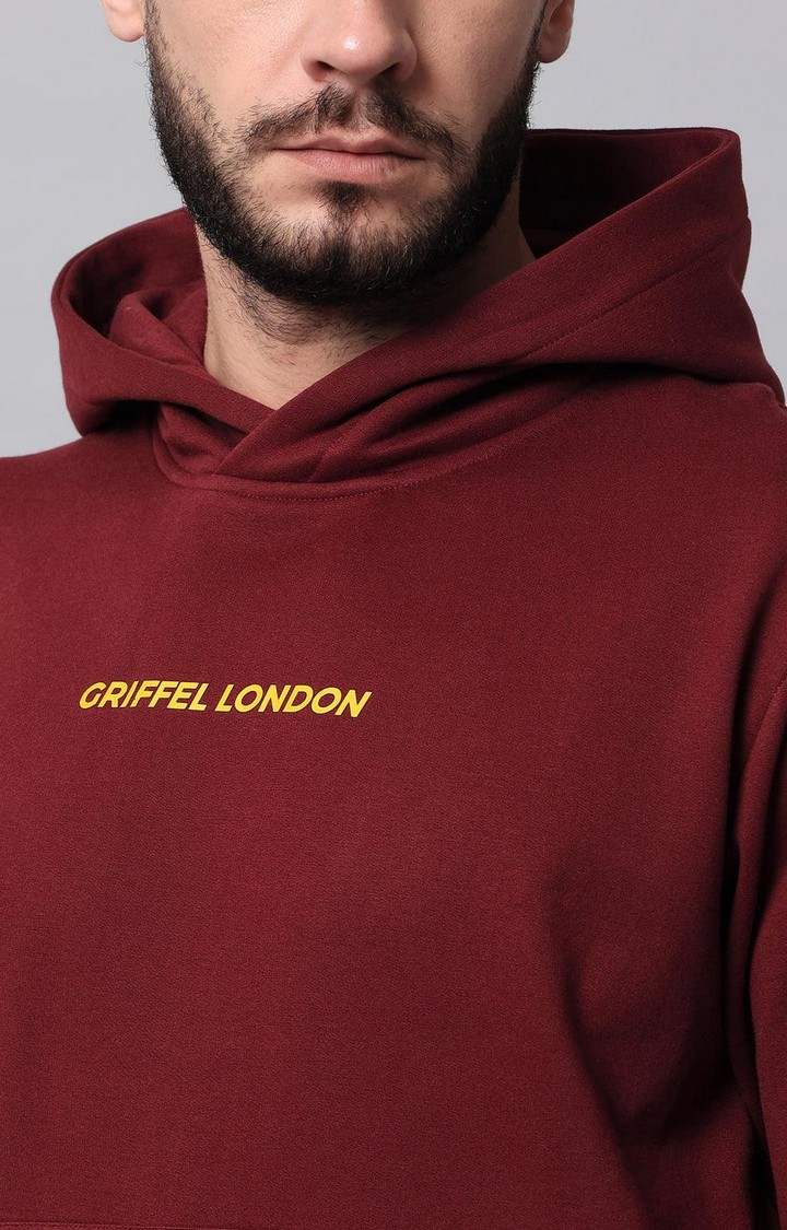 Men's Maroon Solid Tracksuits