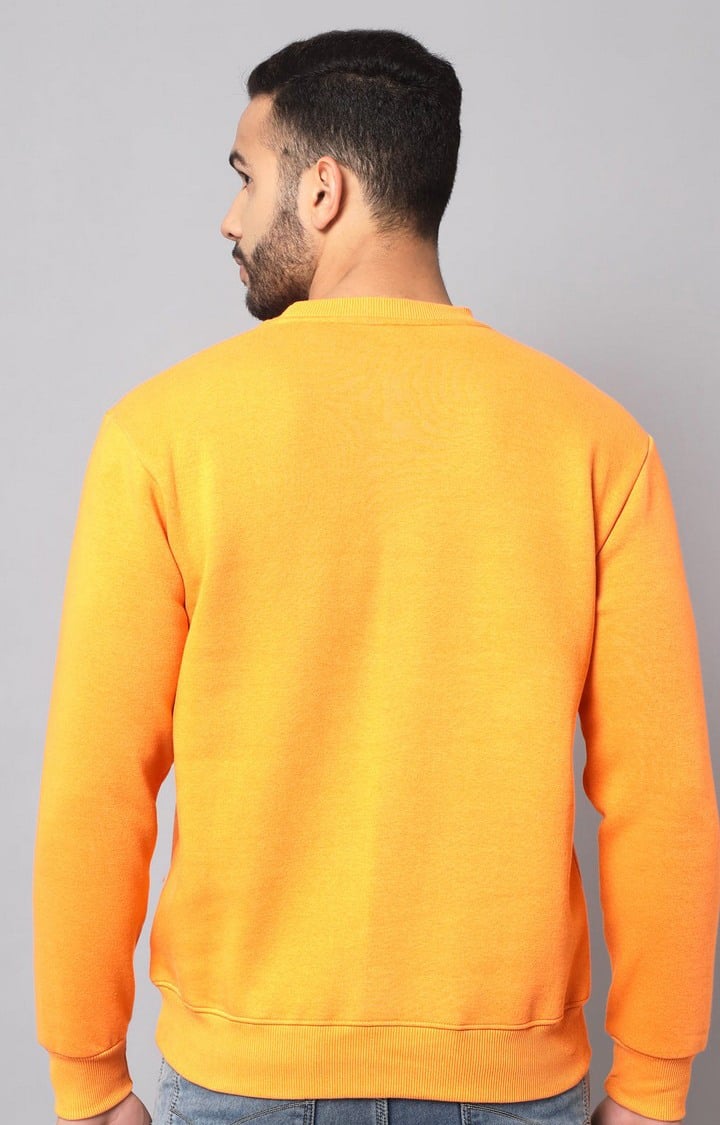 Men's Yellow Solid Sweatshirts