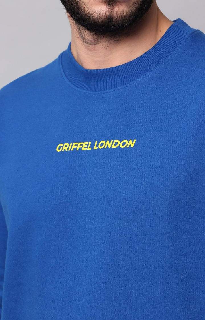 Men's Royal Blue Solid Sweatshirts