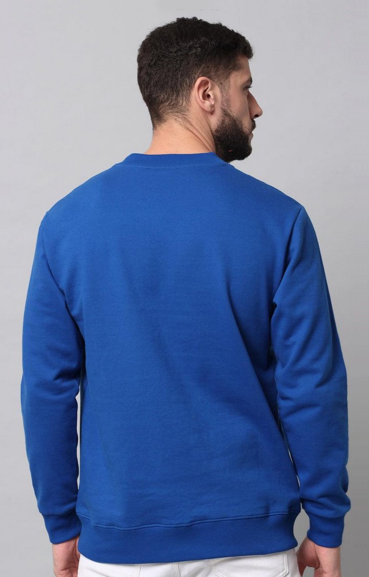Men's Royal Blue Solid Sweatshirts