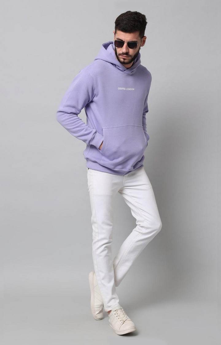 Men's Lt.Purple Solid Hoodies