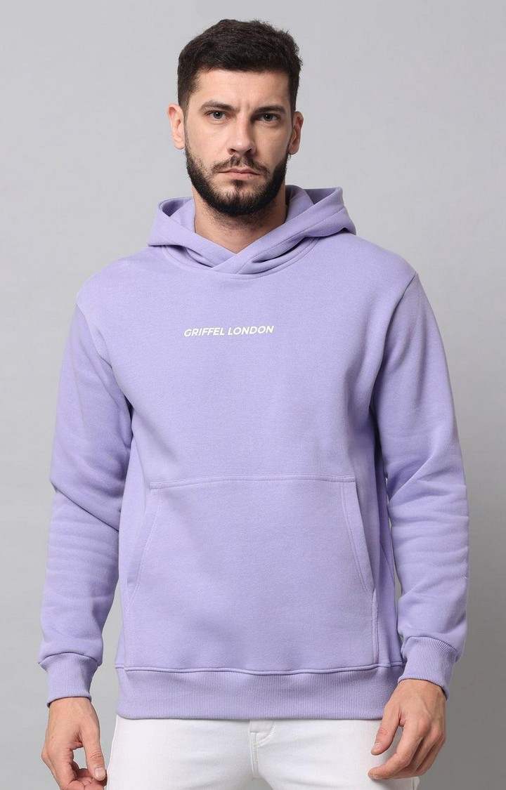 Men's Lt.Purple Solid Hoodies