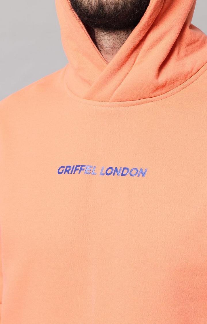 Men's Peach Solid Hoodies