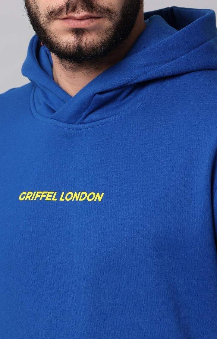 Men's Royal Blue Solid Hoodies