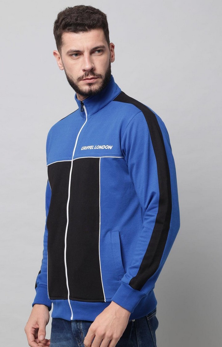 Men's Royal Blue Colourblock Sweatshirts