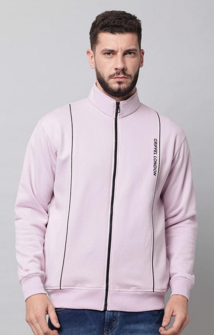 GRIFFEL | Men's Cotton Fleece Colorblocked Sweatshirt with Long Sleeve and Front Logo Print