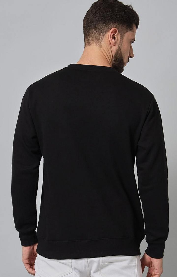 Men's Black Printed Sweatshirts