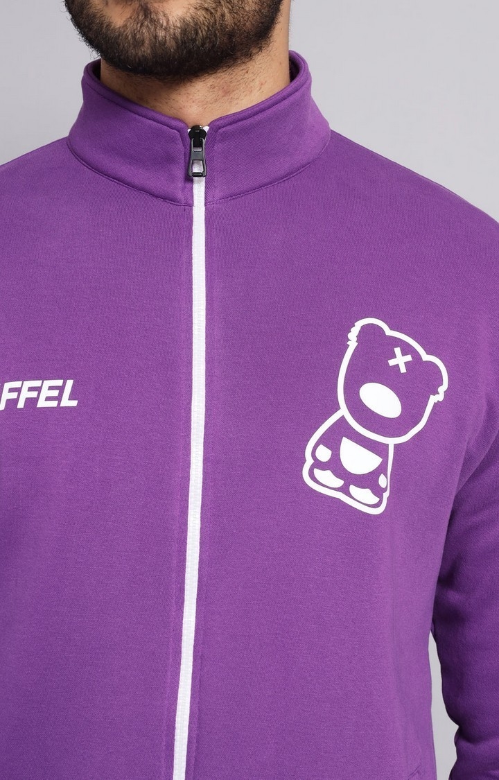 GRIFFEL | Men's Cotton Fleece Zipper Sweatshirt with Long Sleeve and Front Logo Print 5