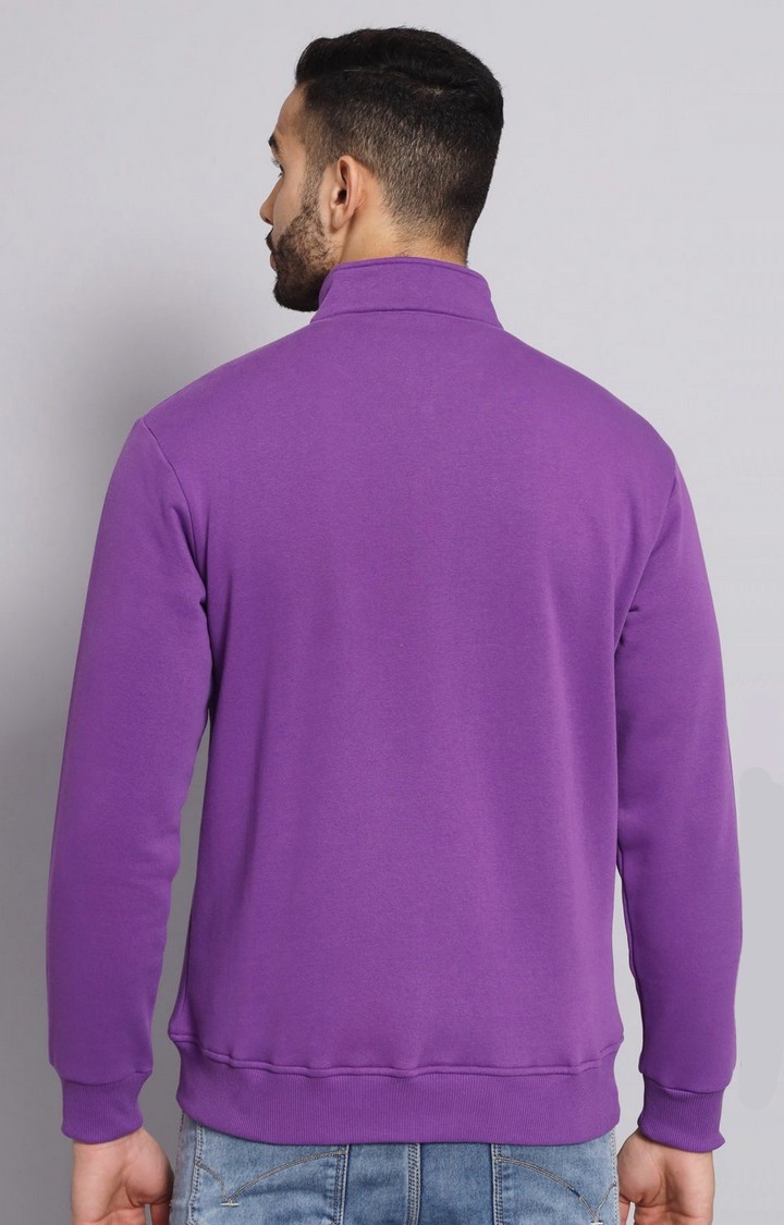 GRIFFEL | Men's Cotton Fleece Zipper Sweatshirt with Long Sleeve and Front Logo Print 4
