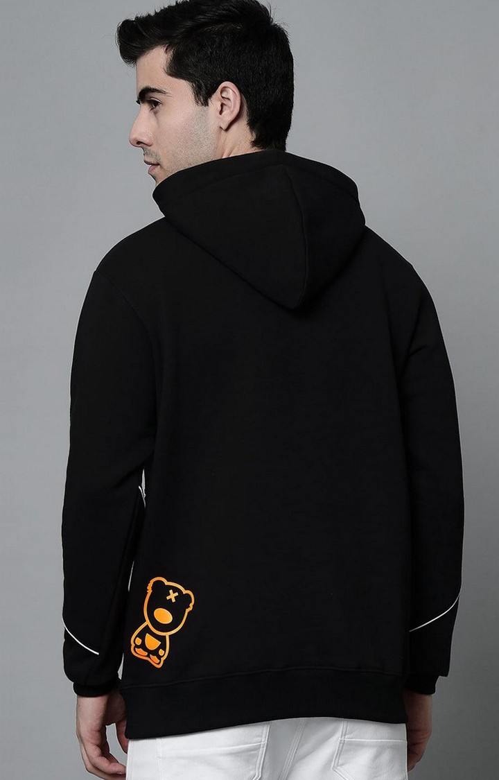 Men's Black Solid Hoodies