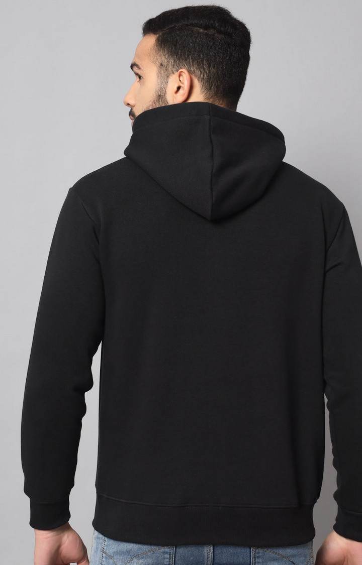 Men's Black Printed Hoodies