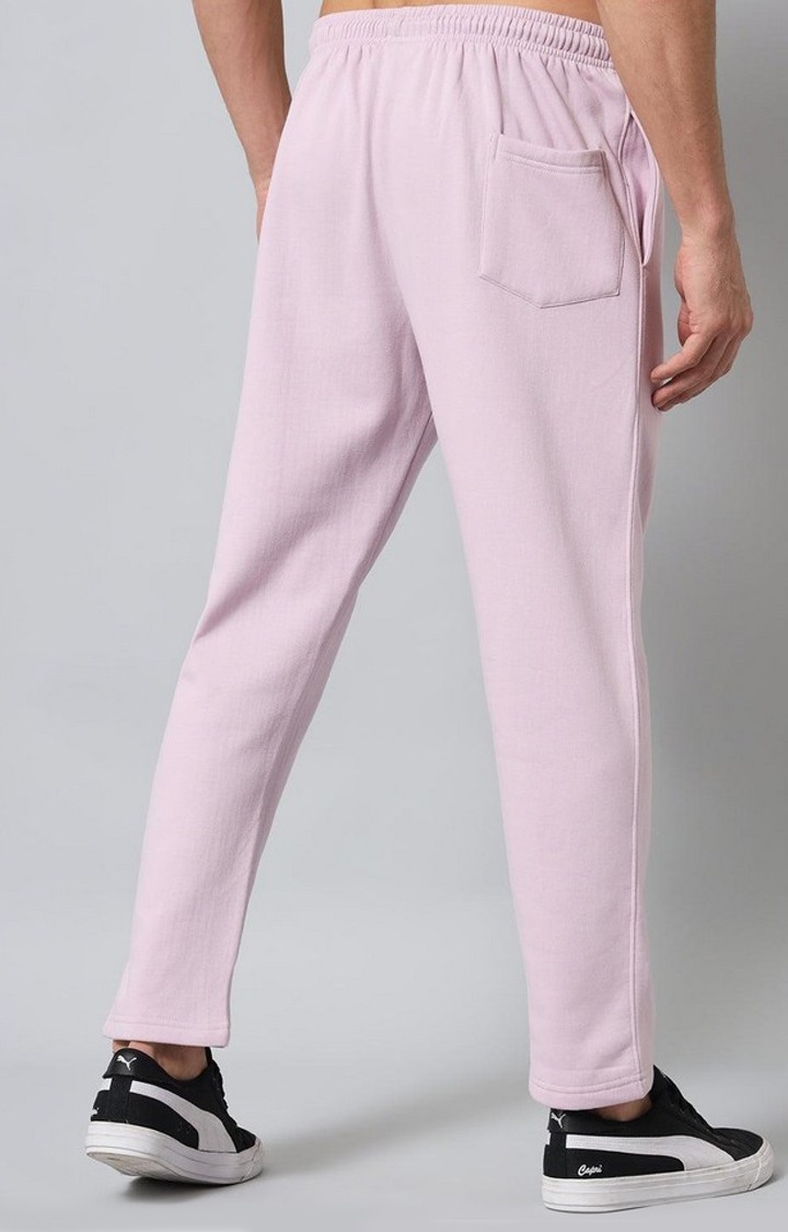 Men's Light Purple Solid Trackpants