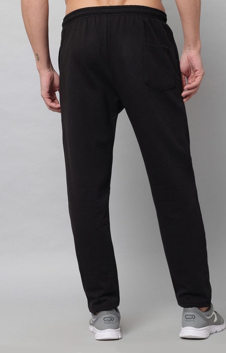 Men's Black Solid Trackpants