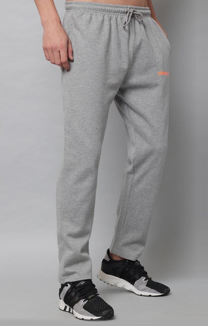 Men's Grey Solid Trackpants