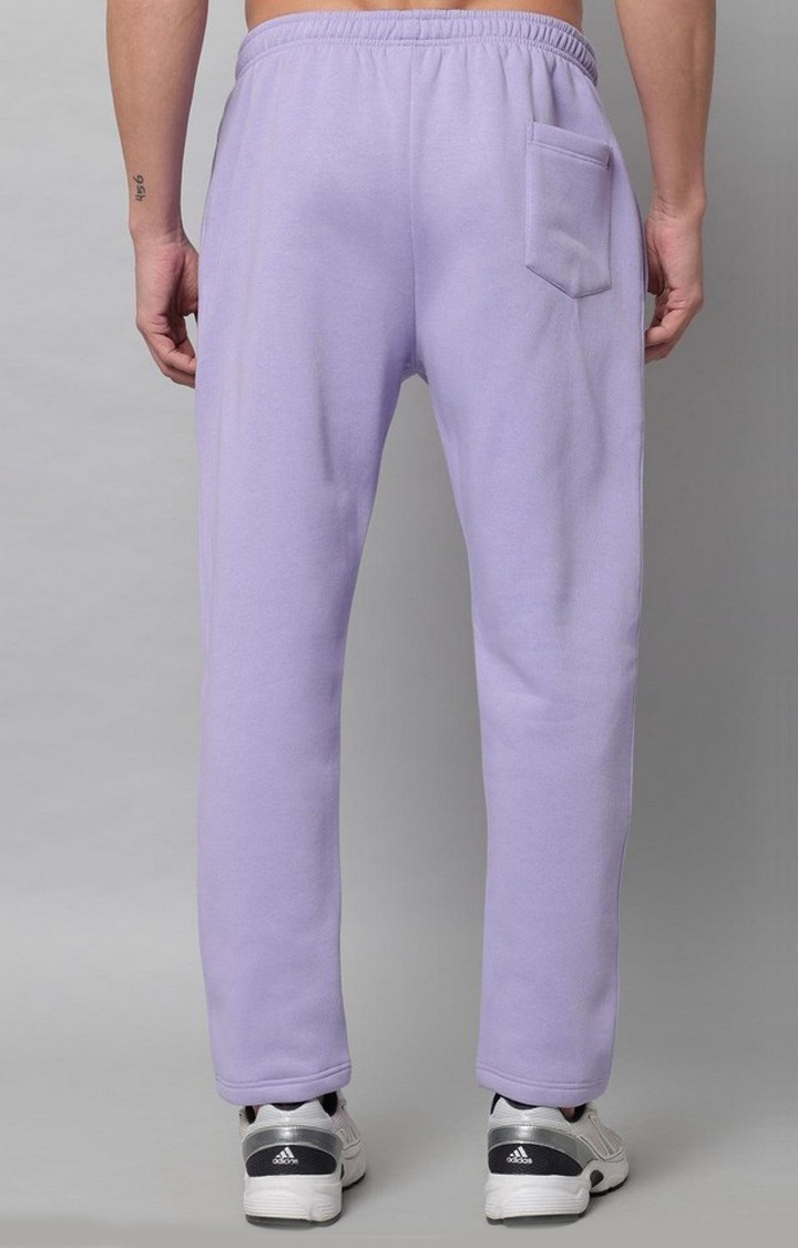 Men's Light Purple Solid Trackpants