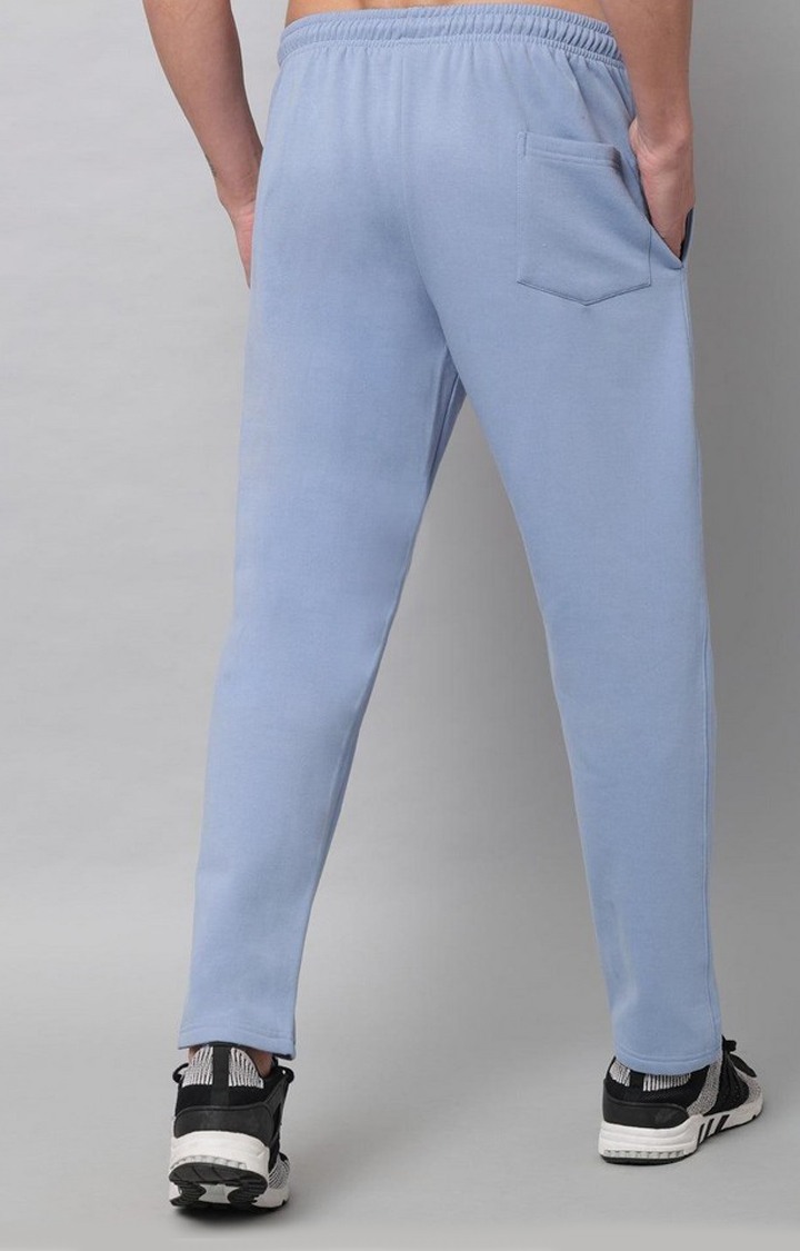 Men's Sky Blue Solid Trackpants