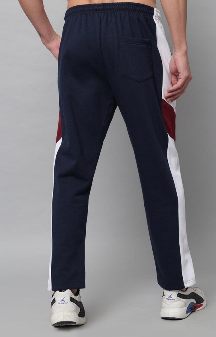 Men's Navy Colourblock Trackpants