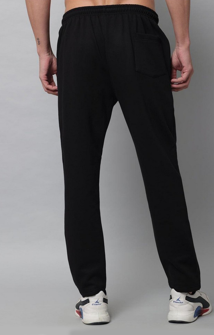 Men's Black Solid Trackpants