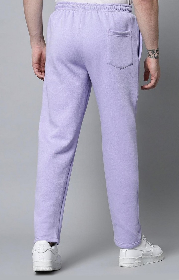 Men's Mauve Solid Trackpants