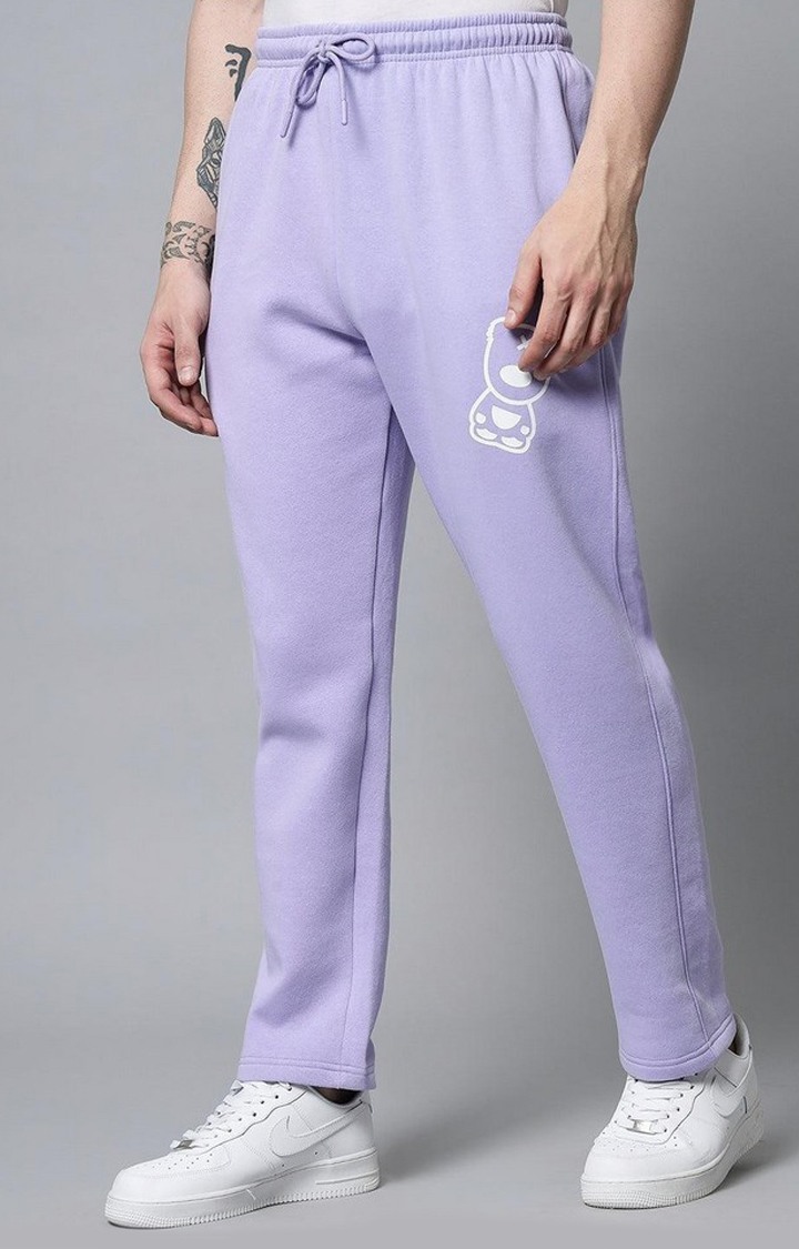 Men's Mauve Solid Trackpants