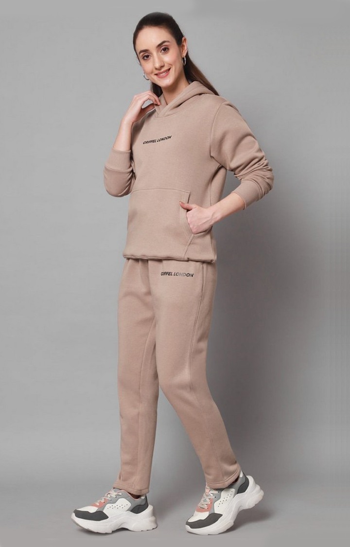 Women's Camel Solid Tracksuits