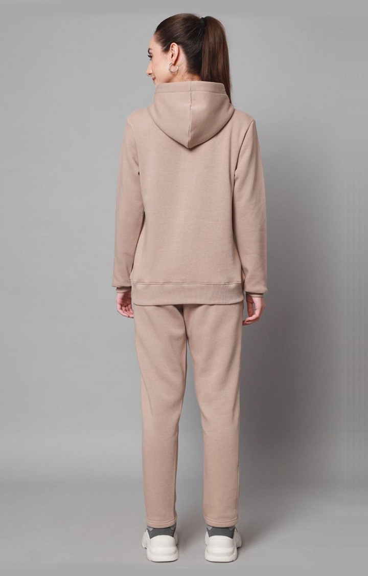 Women's Camel Solid Tracksuits