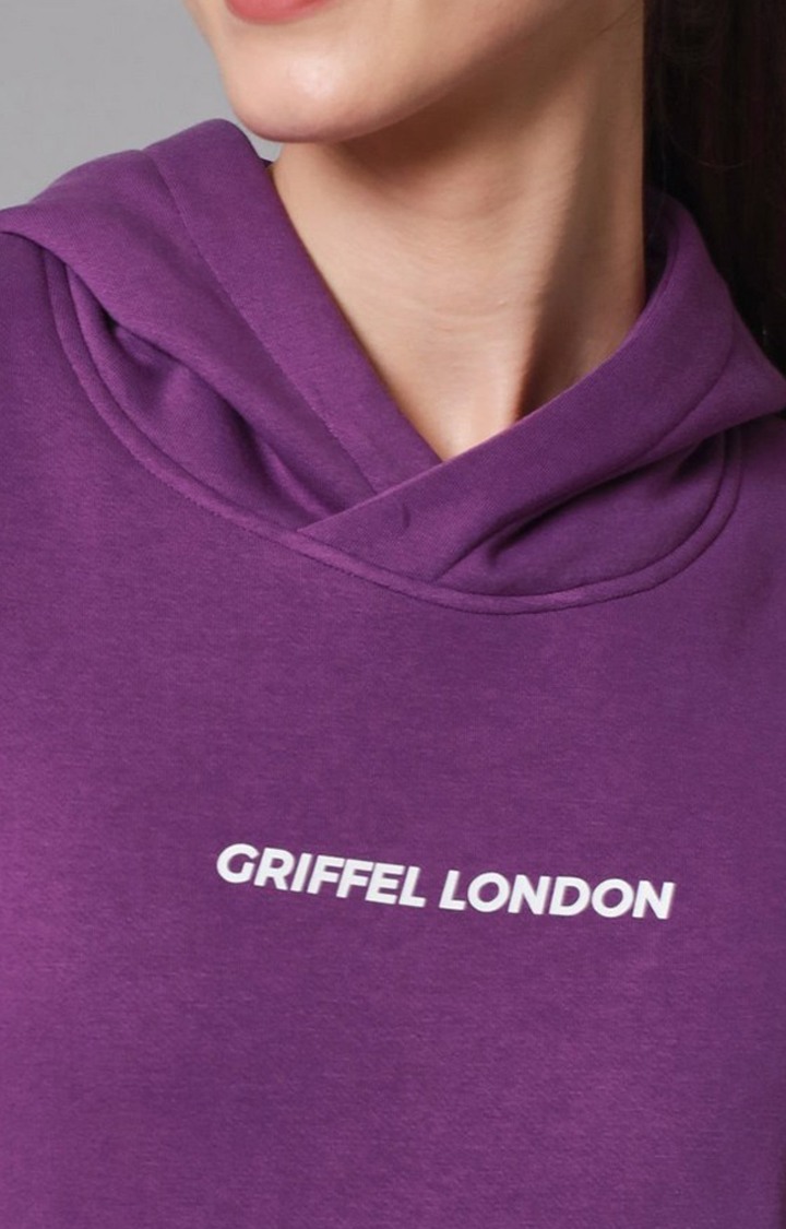 Women's Dark Purple Solid Tracksuits