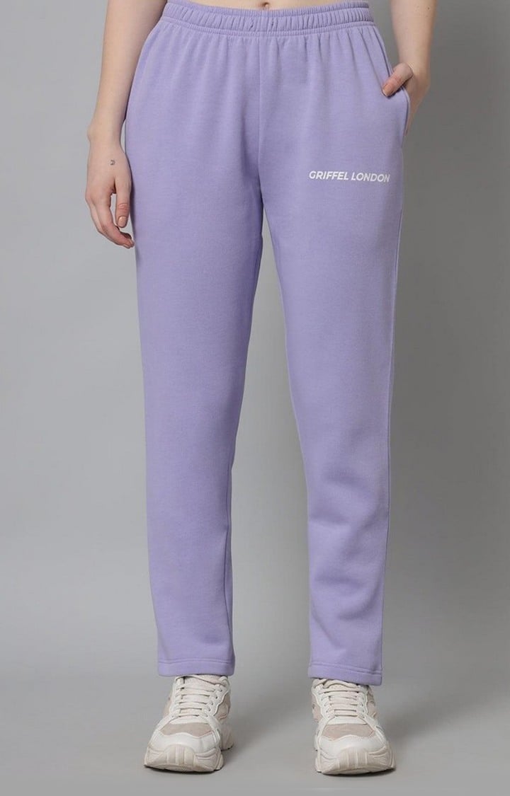 Women's Mauve Solid Tracksuits