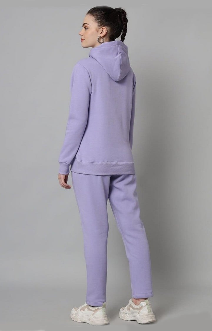 Women's Mauve Solid Tracksuits