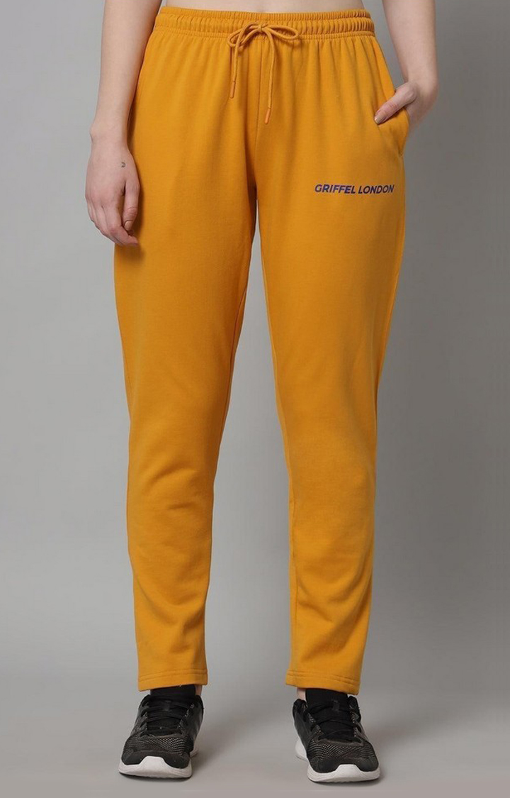 Women's Mustard Solid Tracksuits