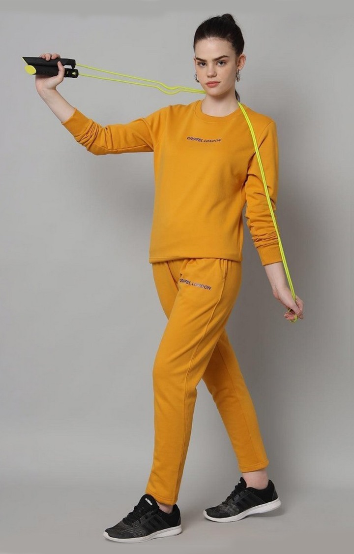 Mustard jogger set sales