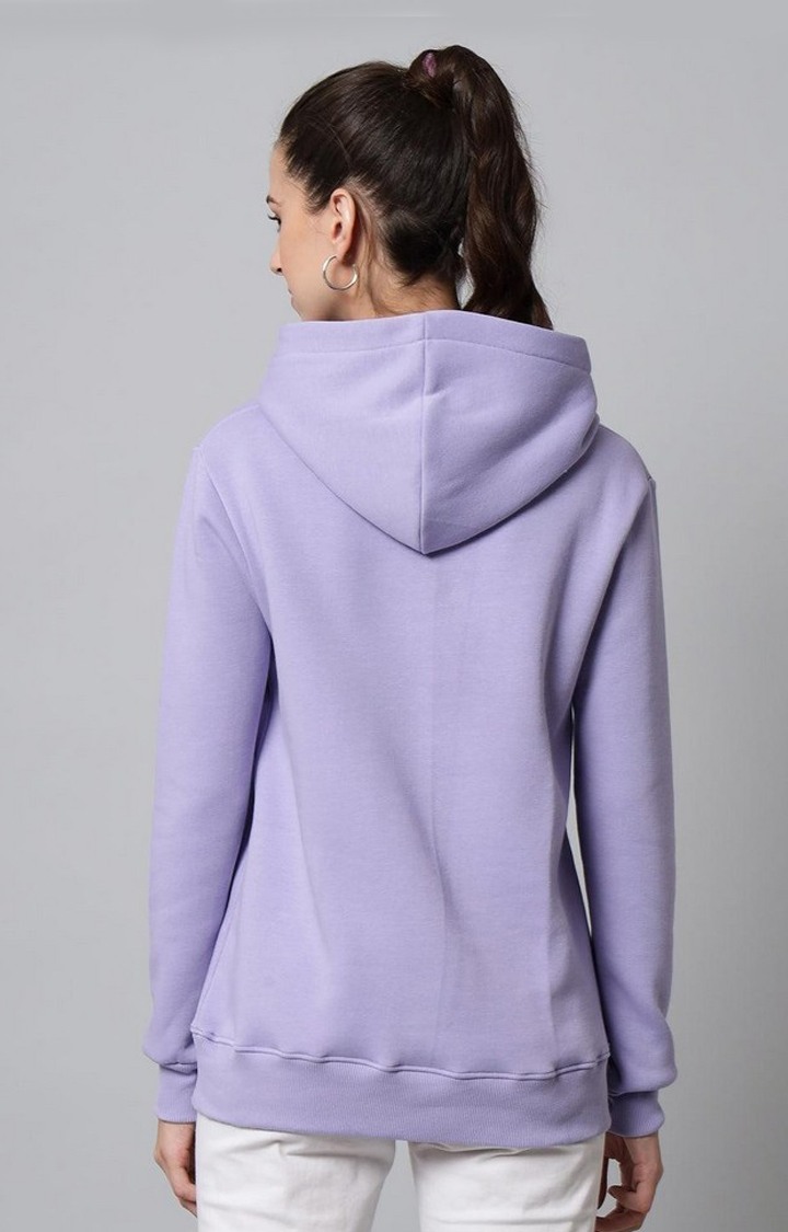 Women's Mauve Solid Hoodies