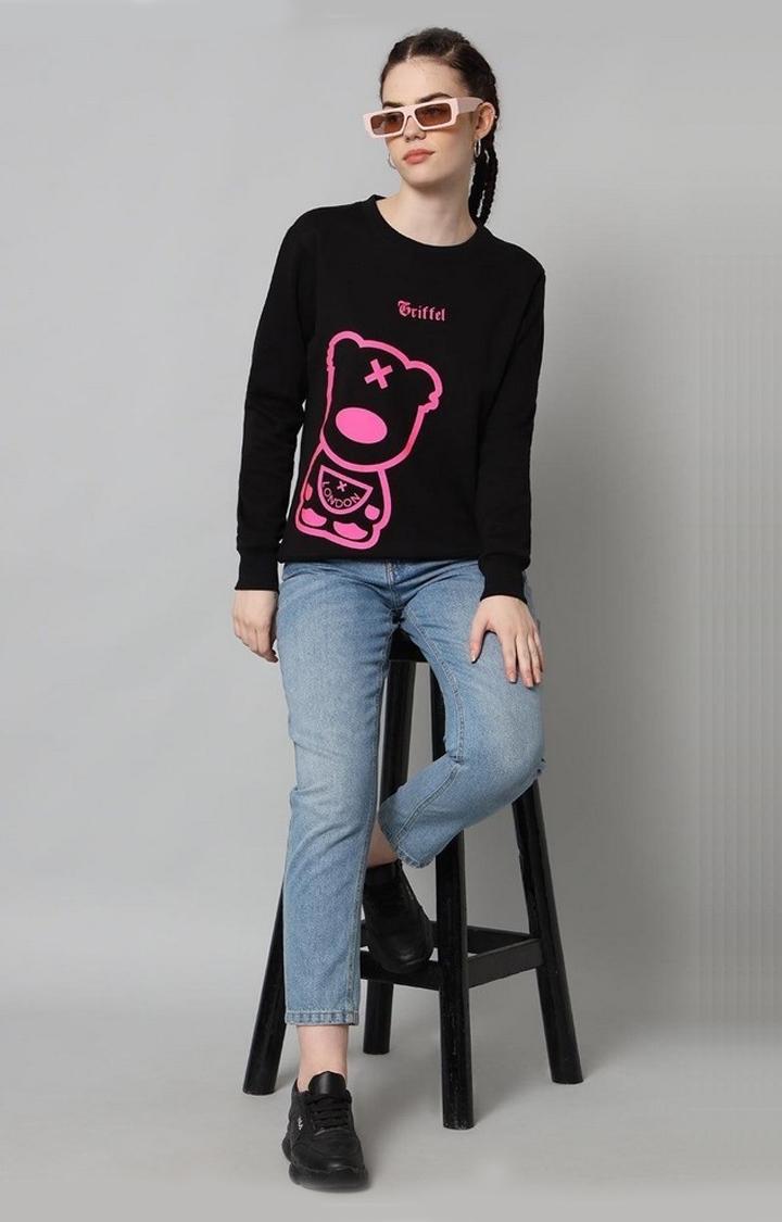 Women's Pnkblk Solid Sweatshirts