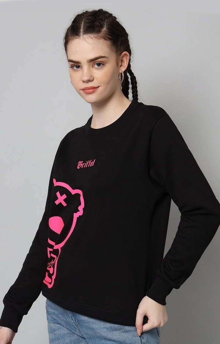 Women's Pnkblk Solid Sweatshirts