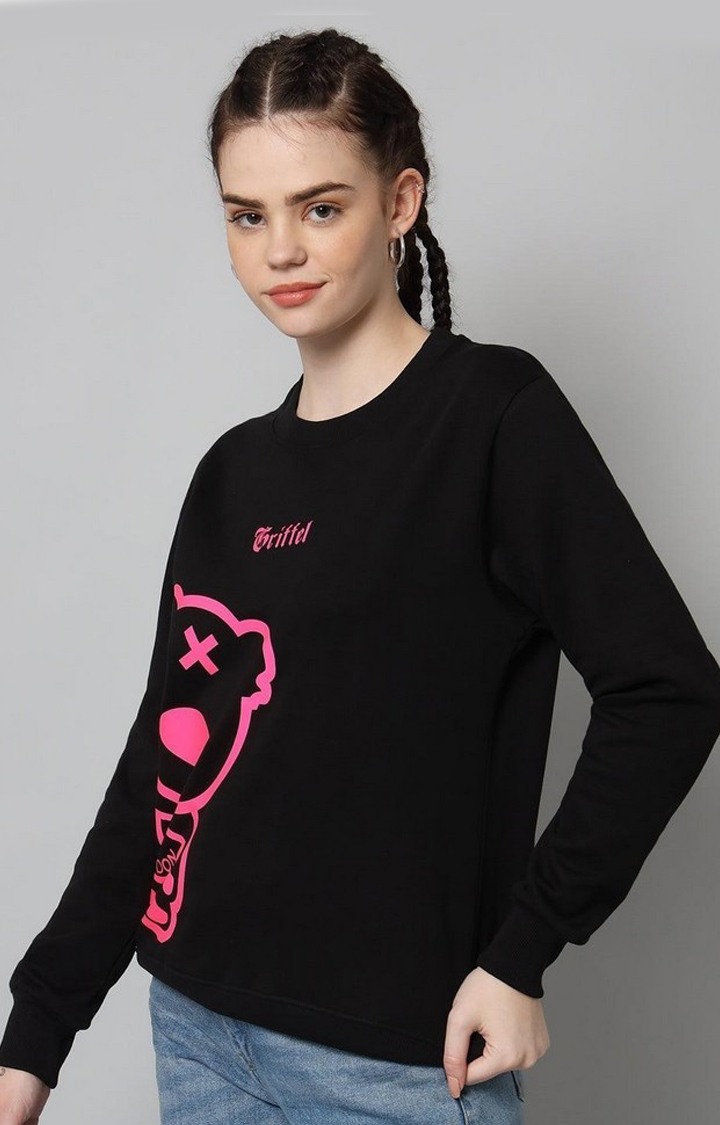 Women's Pnkblk Solid Sweatshirts