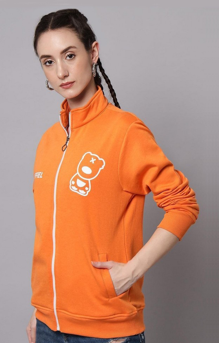 Orange color sweatshirt shop