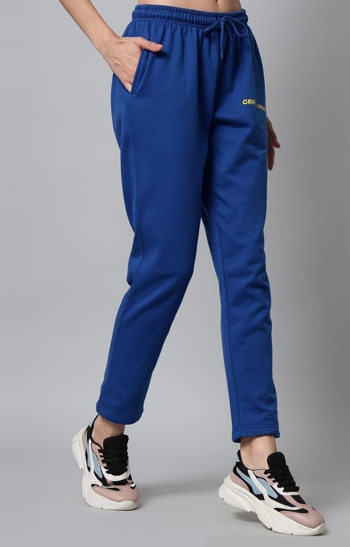 GRIFFEL | Women's Royal Solid Trackpants