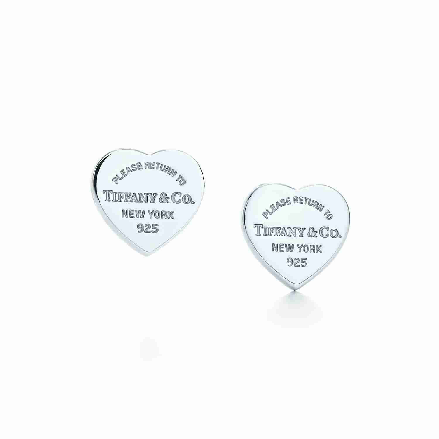 Sterling Silver Mn Heart Stud Earring