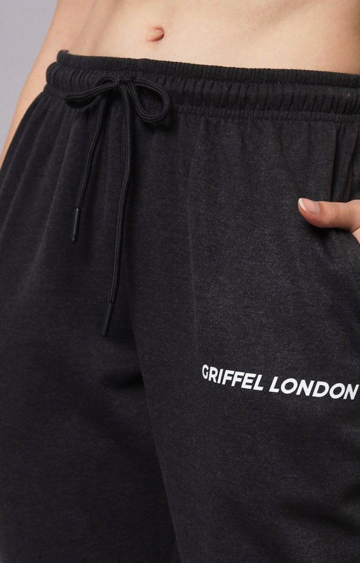 Women's Anthra Solid Trackpants
