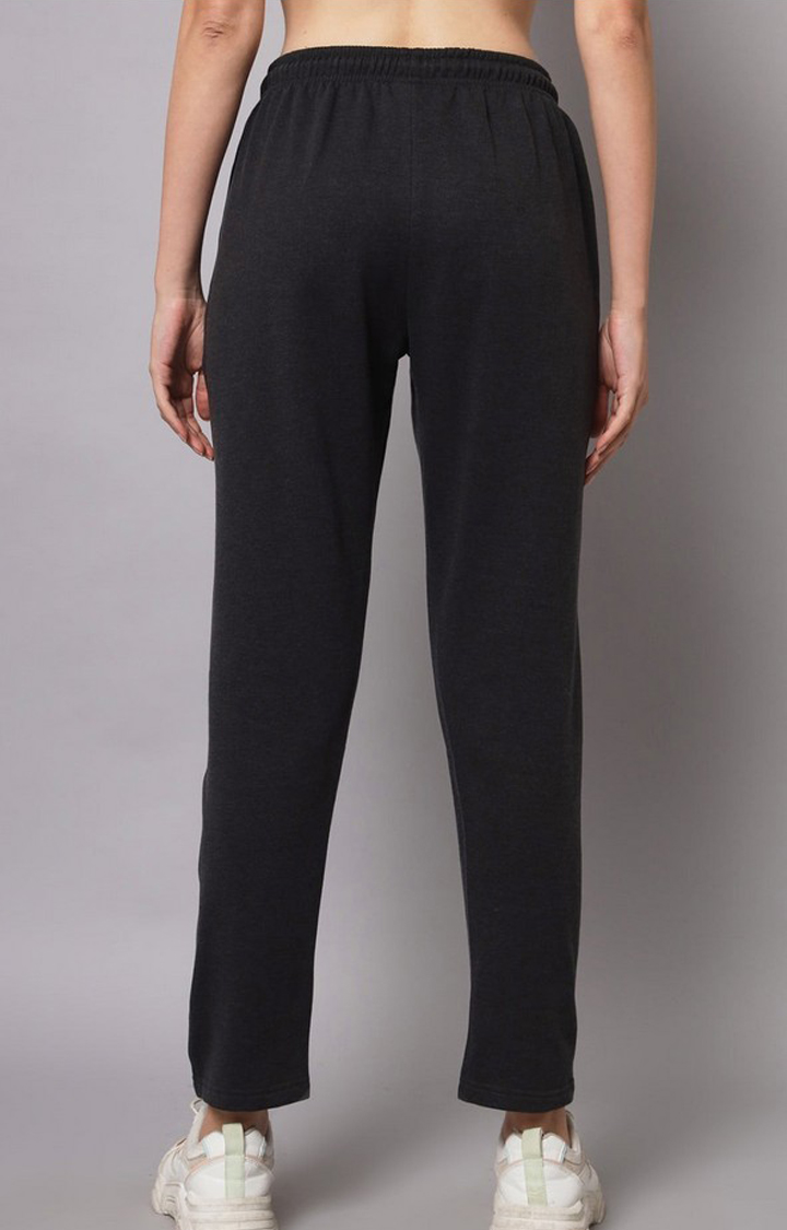 Women's Anthra Solid Trackpants