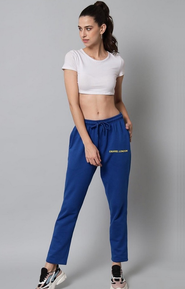 Women's Royal Solid Trackpants