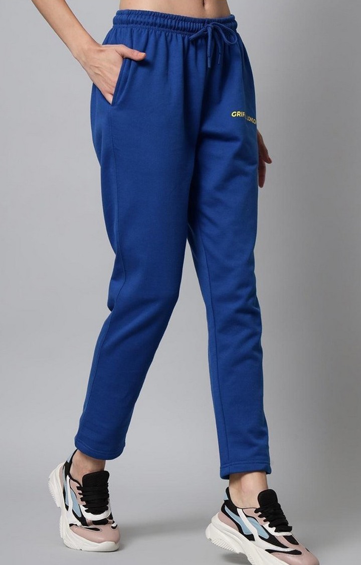 Women's Royal Solid Trackpants