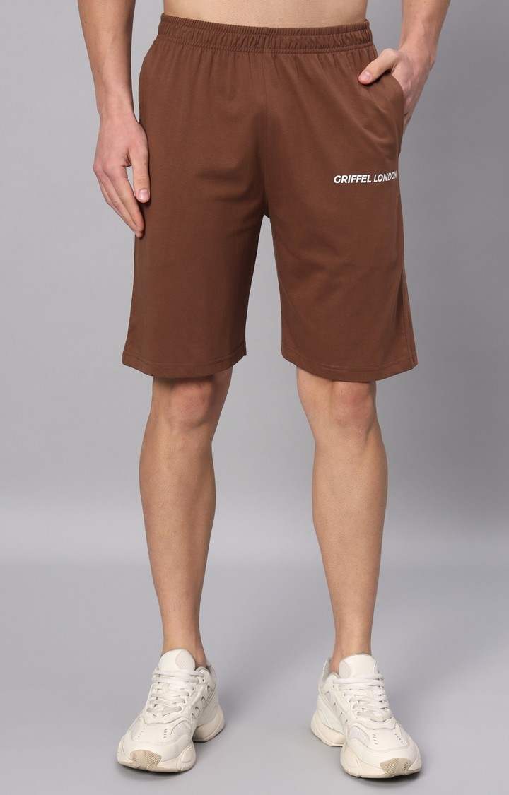 Men's Brown Printed Co-ords