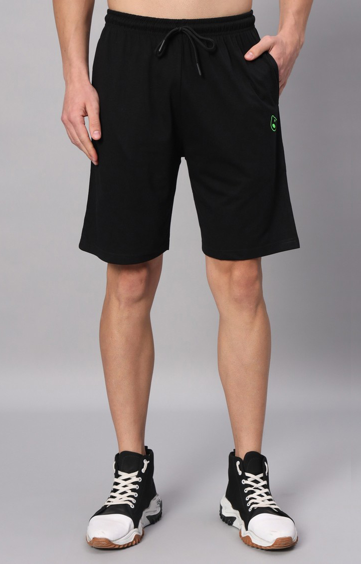 Men's Black Printed Co-ords