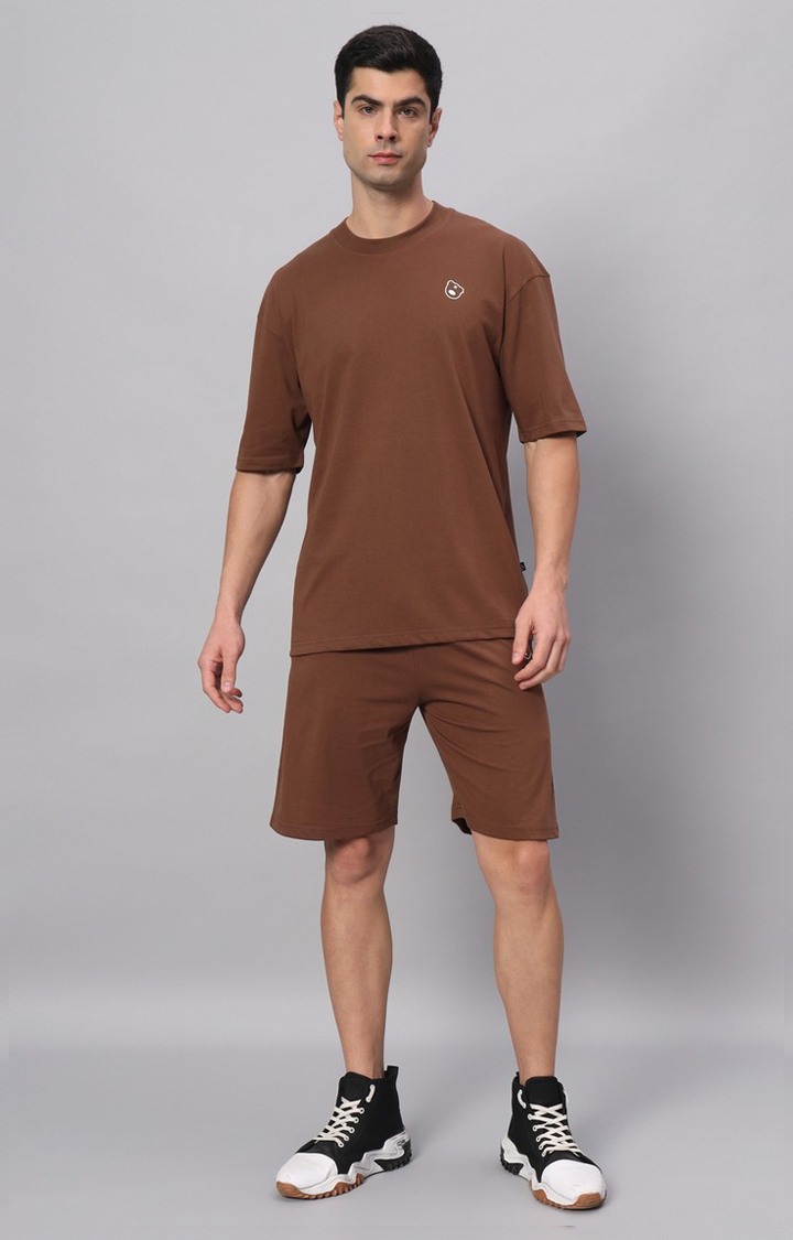 Men's Tan Printed Co-ords