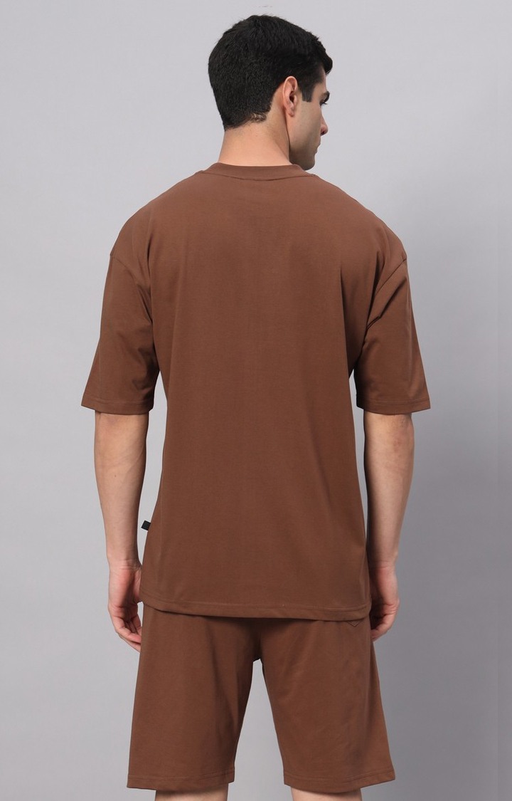 Men's Tan Printed Co-ords