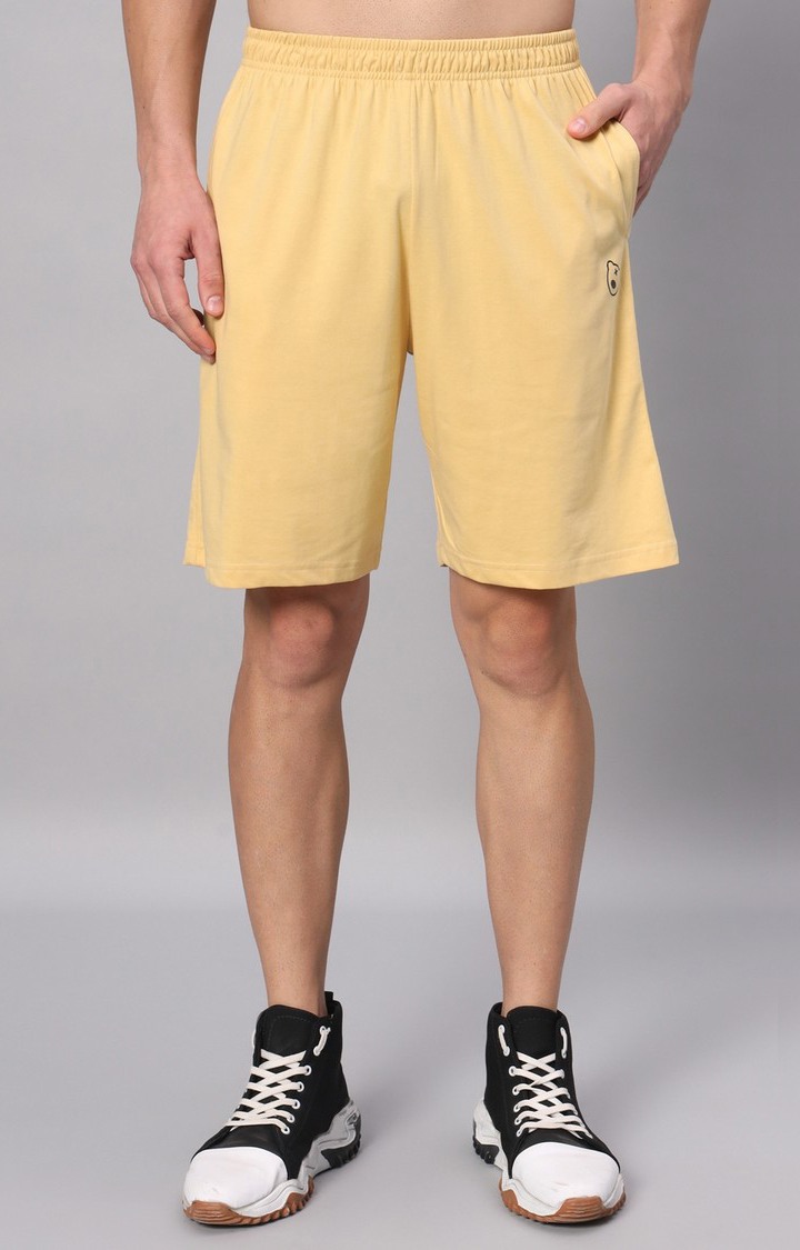 Men's Yellow Printed Co-ords