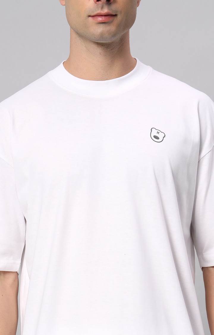 Men's White Solid Co-ords