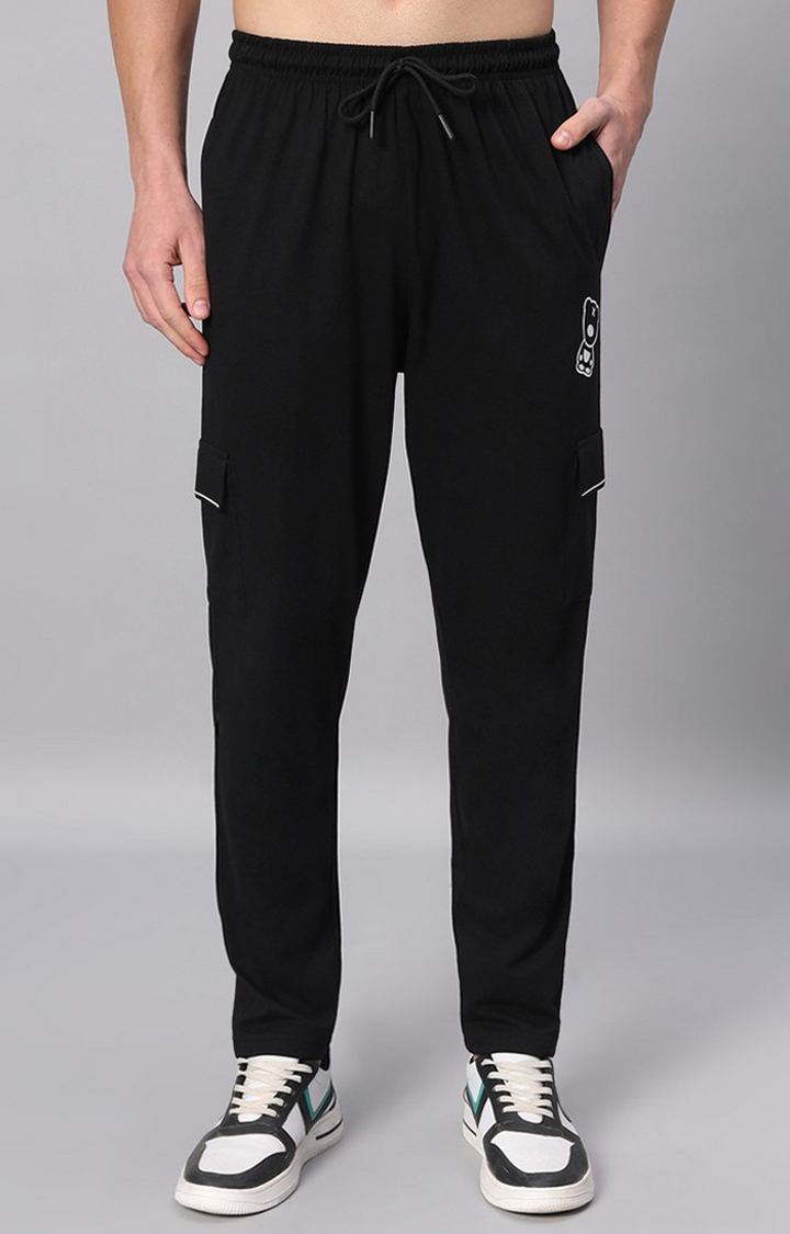 Men's Black Printed Co-ords
