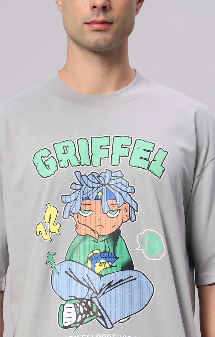Men's Grey Printed Co-ords